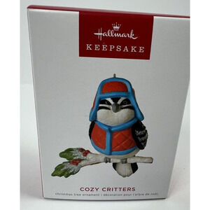 Hallmark Keepsake Ornament 2022 -- Cozy Critters Series #6 Woodpecker bird w/hat